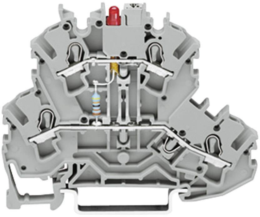 WAGO 2002-2211/1000-410 Doppelstock-Diodenklemme 5.20 mm Zugfeder Belegung: L Grau