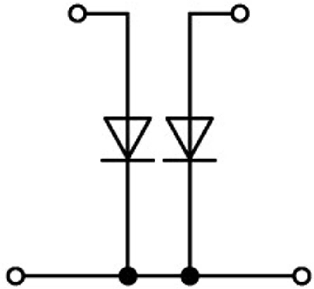 WAGO 2002-2213/1000-488 Doppelstock-Diodenklemme 5.20mm Zugfeder Belegung: L Grau 1St.