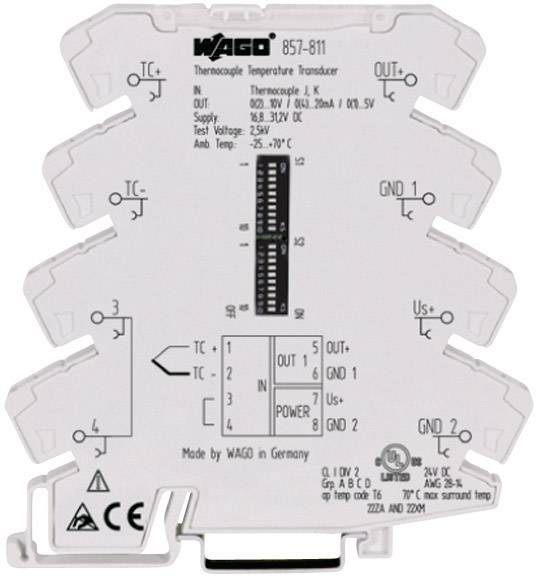 WAGO Konfigurierbarer Temperaturmessumformer für Thermoelemente Typ J, K 857-811