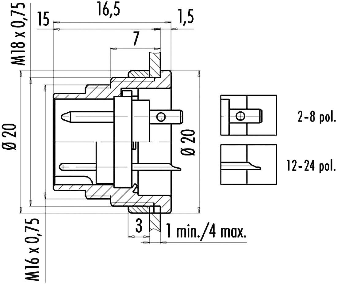 Binder 09-0315-80-05 Rundstecker Stecker, Einbau Gesamtpolzahl: 5 Serie (Rundsteckverbinder): 682 1St.
