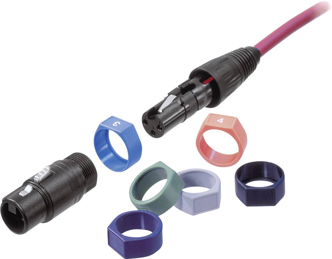 Neutrik XCR-SET Kodierring Schwarz, Braun, Rot, Orange, Gelb, Grün, Blau, Violett, Grau, Weiß 10St.