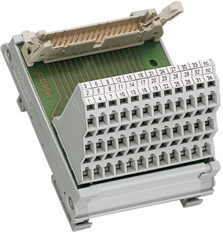 Elektronisches Verbindungselement mit nummerierten Anschlüssen und einem Stecksystem für industrielle Elektroinstallationen.
