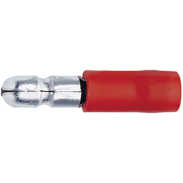 Klauke 1020 Rundstecker 0.50mm² 1mm² Stift-Ø: 4mm Teilisoliert Rot