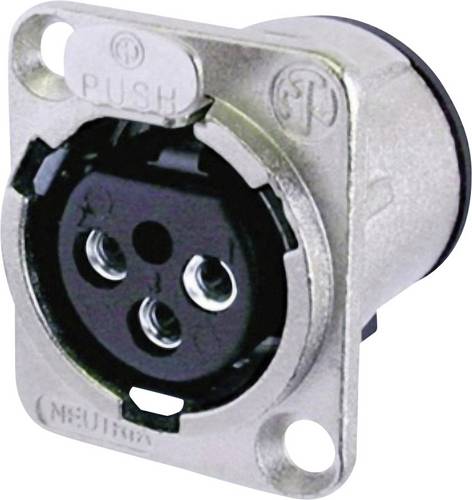 Neutrik NC3FD-V XLR-Steckverbinder Flanschbuchse, Kontakte gerade Polzahl: 3 Silber 1 St.