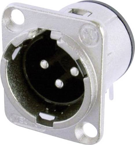 Neutrik NC3MD-H XLR-Steckverbinder Flanschstecker, Kontakte gewinkelt Polzahl: 3 Silber 1 St.