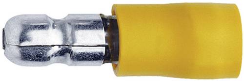 Klauke 1050 Rundstecker 4 mm² 6 mm² Stift-Ø: 5 mm Teilisoliert Gelb