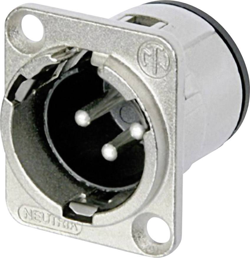 Neutrik NC3MD-V XLR-Steckverbinder Flanschstecker, Kontakte gerade Polzahl: 3 Silber 1 St.