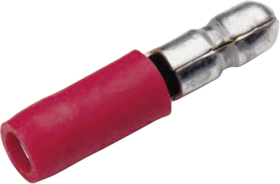 Cimco 180300 Rundstecker 0.50 mm² 1 mm² Stift-Ø: 4 mm Teilisoliert Rot