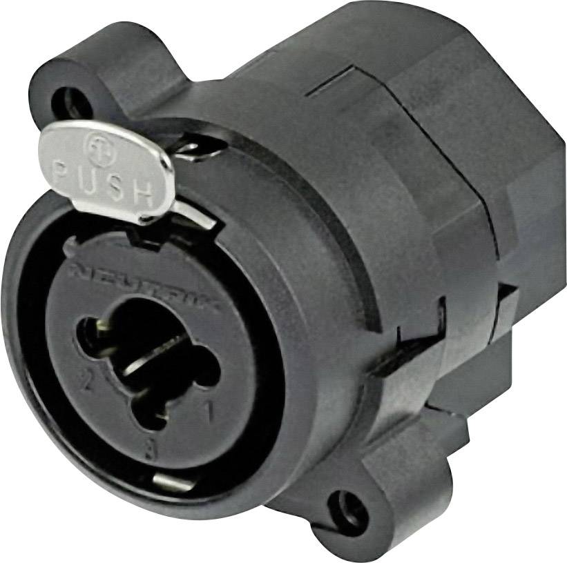 Neutrik NCJ9FI-S XLR-Steckverbinder Flanschbuchse, Kontakte gerade Polzahl: 3 Schwarz 1 St.
