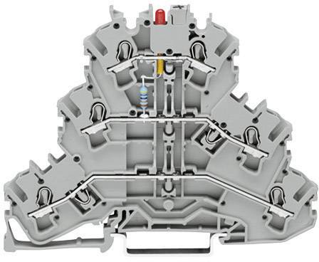 WAGO 2002-3221/1000-434 Dreistock-LED-Klemme 5.20mm Zugfeder Belegung: L Grau 1St.