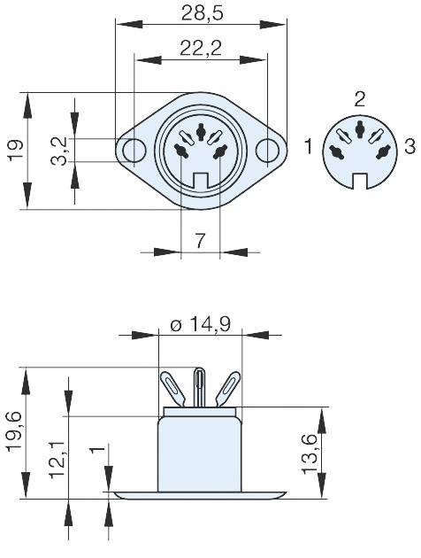 Hirschmann 930 018-200-1 DIN-Rundsteckverbinder Flanschbuchse, Kontakte gerade Polzahl (num): 3 Sil