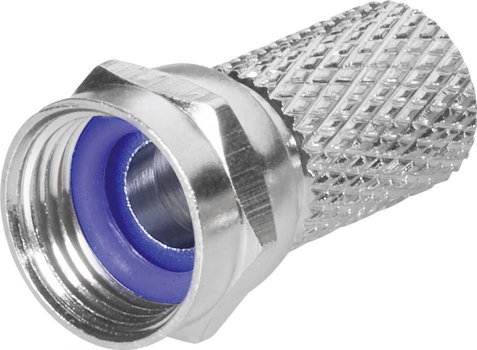 TRU COMPONENTS TC-2520039 F-Stecker Mit Gummidichtung Anschlüsse: F-Stecker Kabel-Durchmesser: 6.8mm 100St.