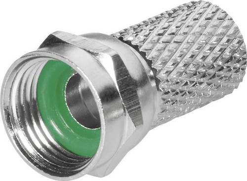 TRU COMPONENTS TC-2520041 F-Stecker Mit Gummidichtung Anschlüsse: F-Stecker Kabel-Durchmesser: 6.8