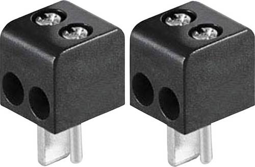 BKL Electronic 0205018 Lautsprecher-Steckverbinder Stecker, gerade Polzahl: 2 Schwarz 2 St.