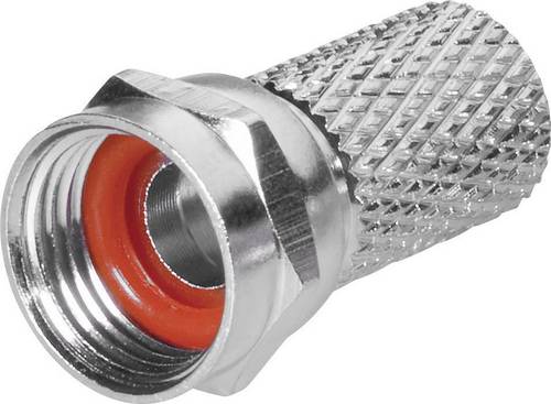 TRU COMPONENTS TC-2520042 F-Stecker Mit Gummidichtung Anschlüsse: F-Stecker Kabel-Durchmesser: 6.8