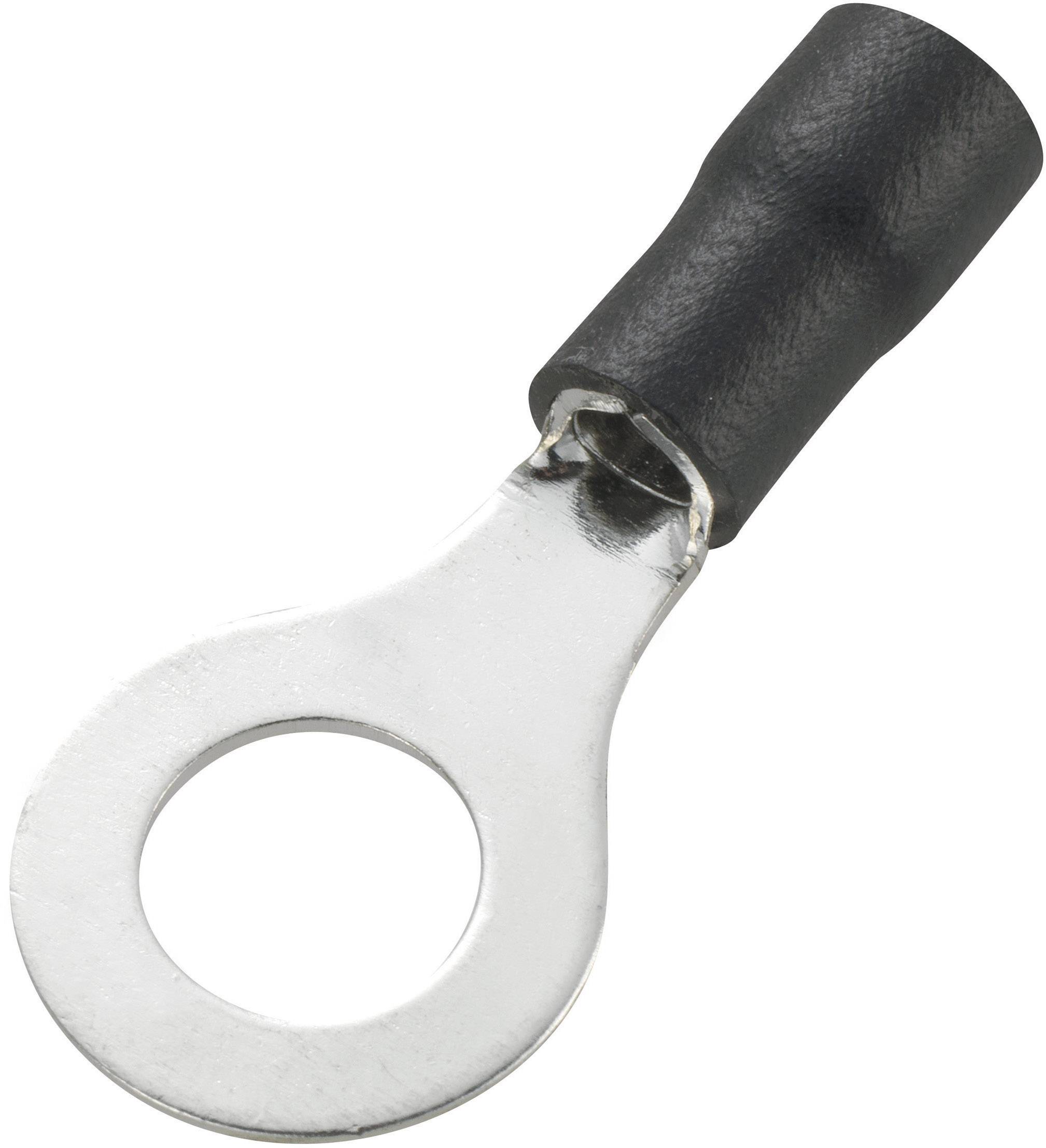 TRU Components 738266 Ringkabelschuh Querschnitt (max.)=4mm² Loch-Ø=4.2mm Teilisoliert Schwarz 50St.