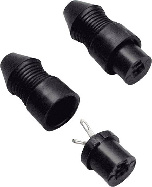 BKL Electronic 0205002 Lautsprecher-Steckverbinder Buchse, gerade Polzahl (num): 2 Schwarz