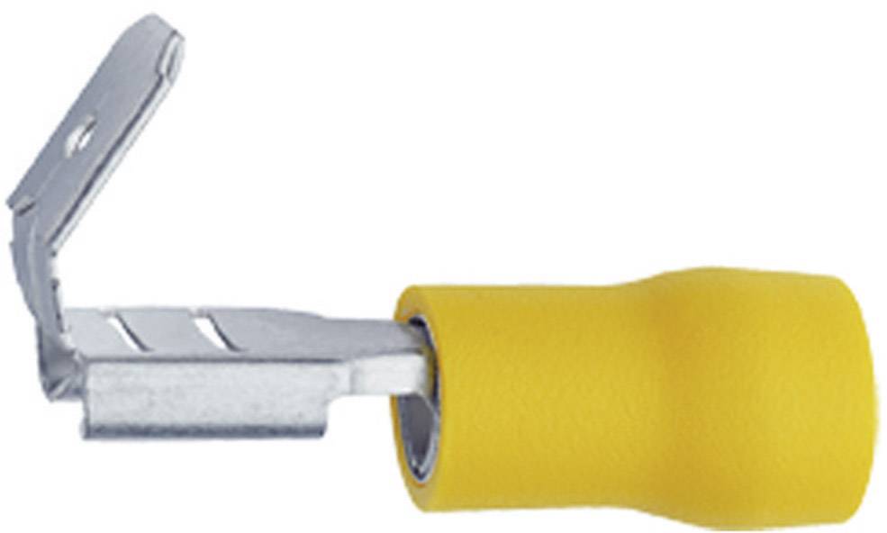 Klauke 750AZ Flachsteckhülse mit Abzweig Steckbreite: 6.3 mm Steckdicke: 0.8 mm 180 ° Teilisoliert Gelb 1 St.