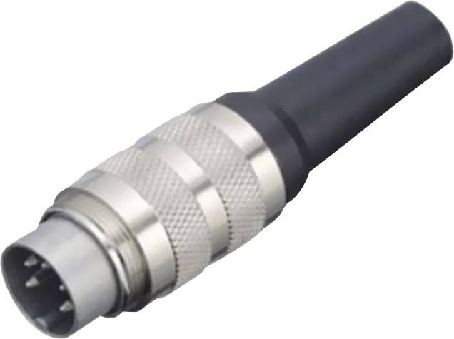 Ein männlicher 5-poliger DIN-Stecker mit schwarzem Kabelansatz, häufig verwendet für Audioverbindungen in elektronischen Geräten.