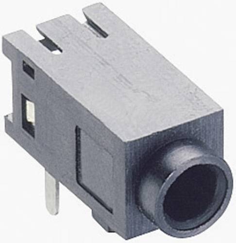Lumberg 1501 05 Klinken-Steckverbinder 2.5 mm Buchse, Einbau horizontal Polzahl: 3 Stereo Schwarz 1