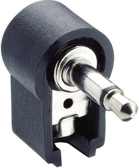 Ein schwarzer 3,5 mm Audiostecker mit einem Metallanschluss ist diagonal abgebildet. Der Stecker ist teilweise geöffnet, um das Innere zu zeigen.