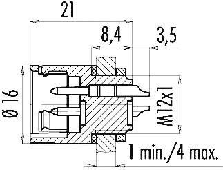 Binder 99-9127-00-08 Rundstecker Flanschstecker Gesamtpolzahl: 8 Serie (Rundsteckverbinder): 720 1