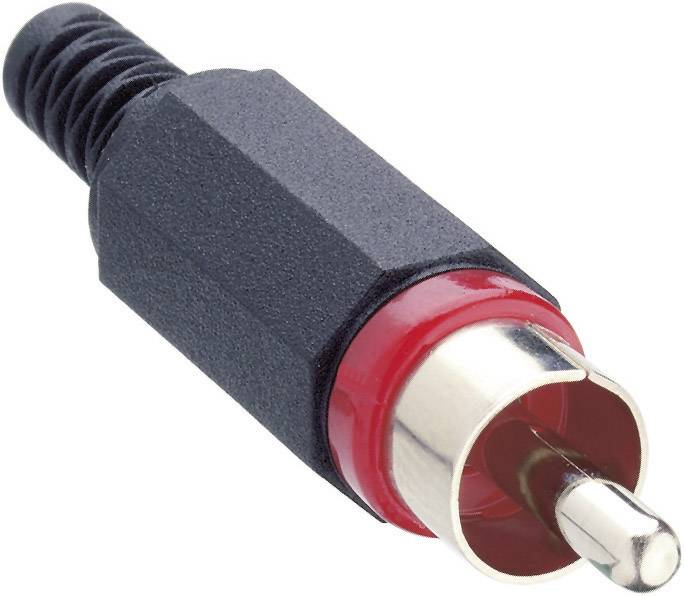 Lumberg XSTO 1-RD Cinch-Steckverbinder Stecker, gerade Polzahl: 2 Rot