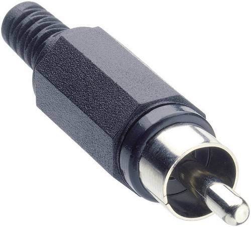 Lumberg XSTO 1-BK Cinch-Steckverbinder Stecker, gerade Polzahl: 2 Schwarz