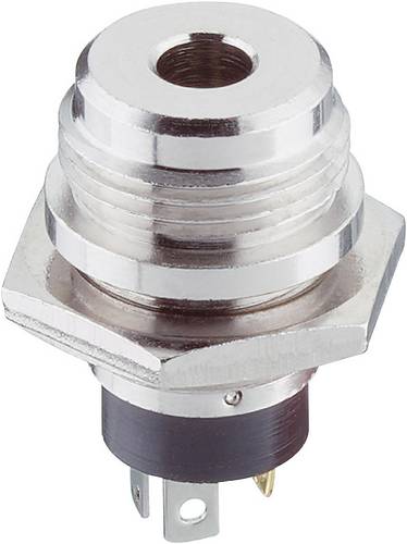 Lumberg 1502 04 Klinken-Steckverbinder 3.5 mm Buchse, Einbau vertikal Polzahl: 3 Stereo Silber 1 St