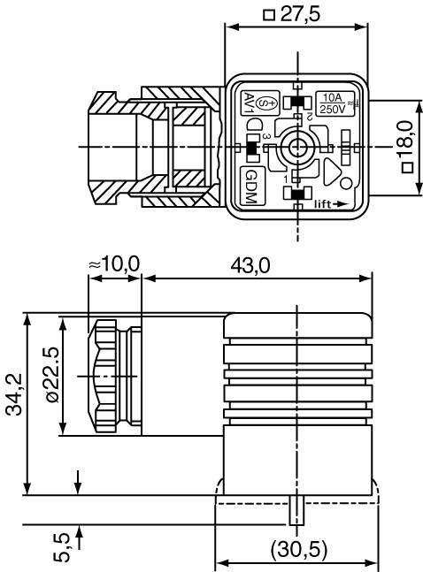 Rechteck-Steckverbinder GDM - Serie Schwarz GDM 3009 sw Pole:3 + PE 931 969-100-1 Hirschmann Inhalt: 1 St.
