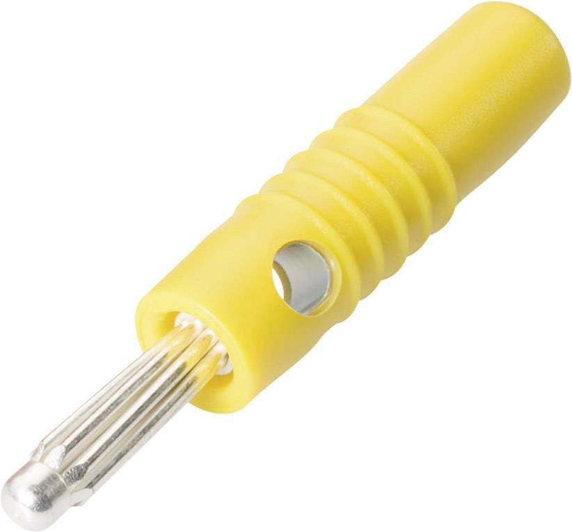 Schnepp S 4004L Büschelstecker Stecker, gerade Stift-Ø: 4mm Gelb