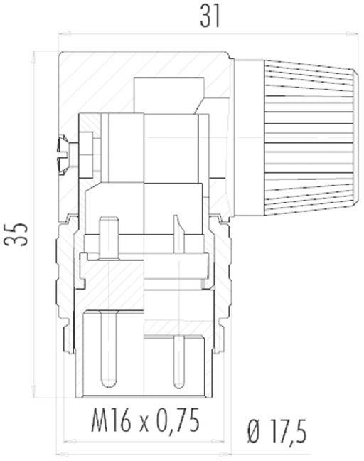 Binder 09-0139-70-05 Rundstecker Stecker, gewinkelt Gesamtpolzahl: 5 Serie (Rundsteckverbinder): 682 1St.