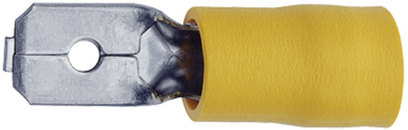 Klauke 8503B Flachstecker Steckbreite: 4.8 mm Steckdicke: 0.8 mm 180 ° Teilisoliert Gelb