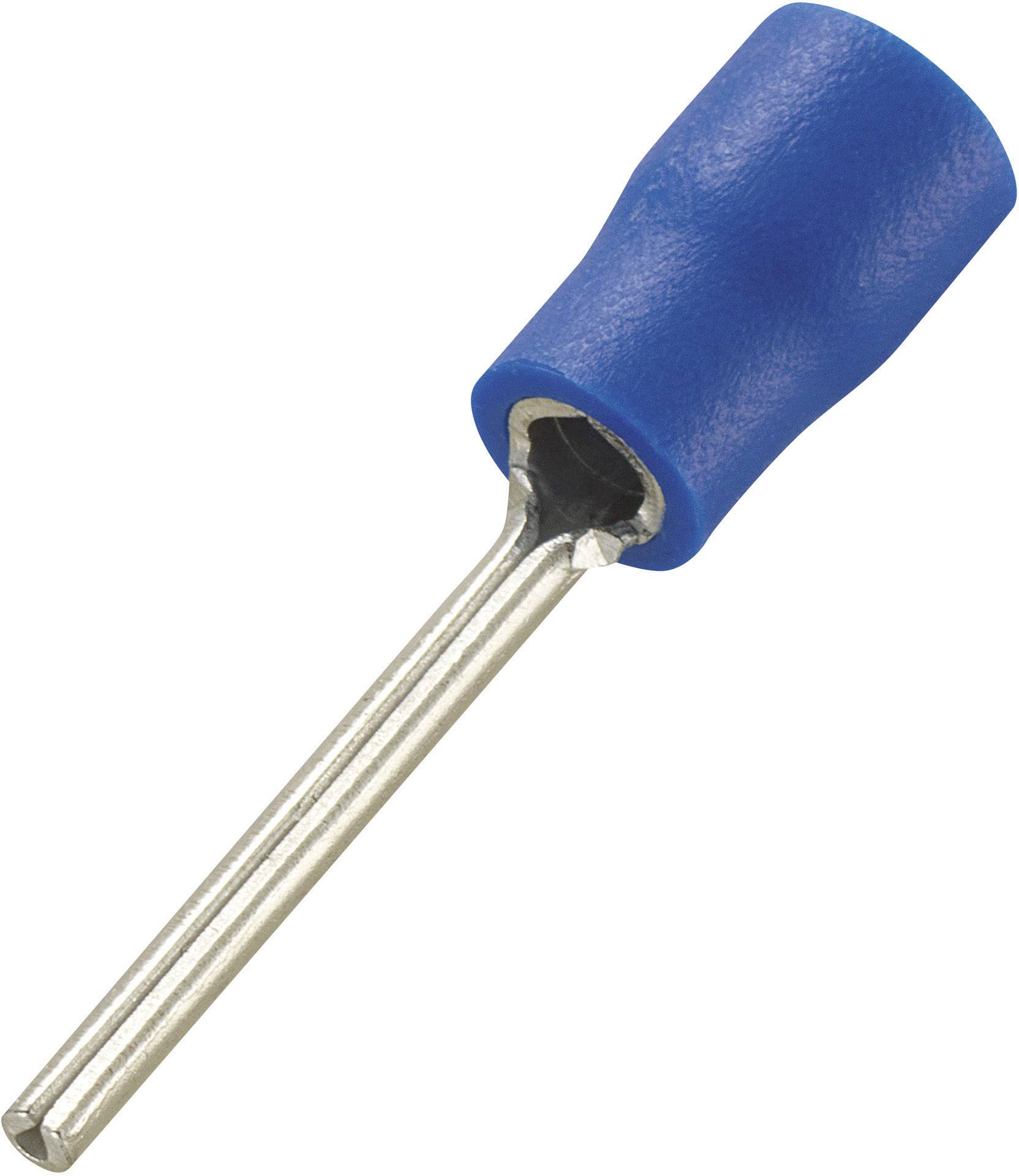 TRU COMPONENTS 739361 Stiftkabelschuh 1.50 mm² 2.50 mm² Teilisoliert Blau 100 St.