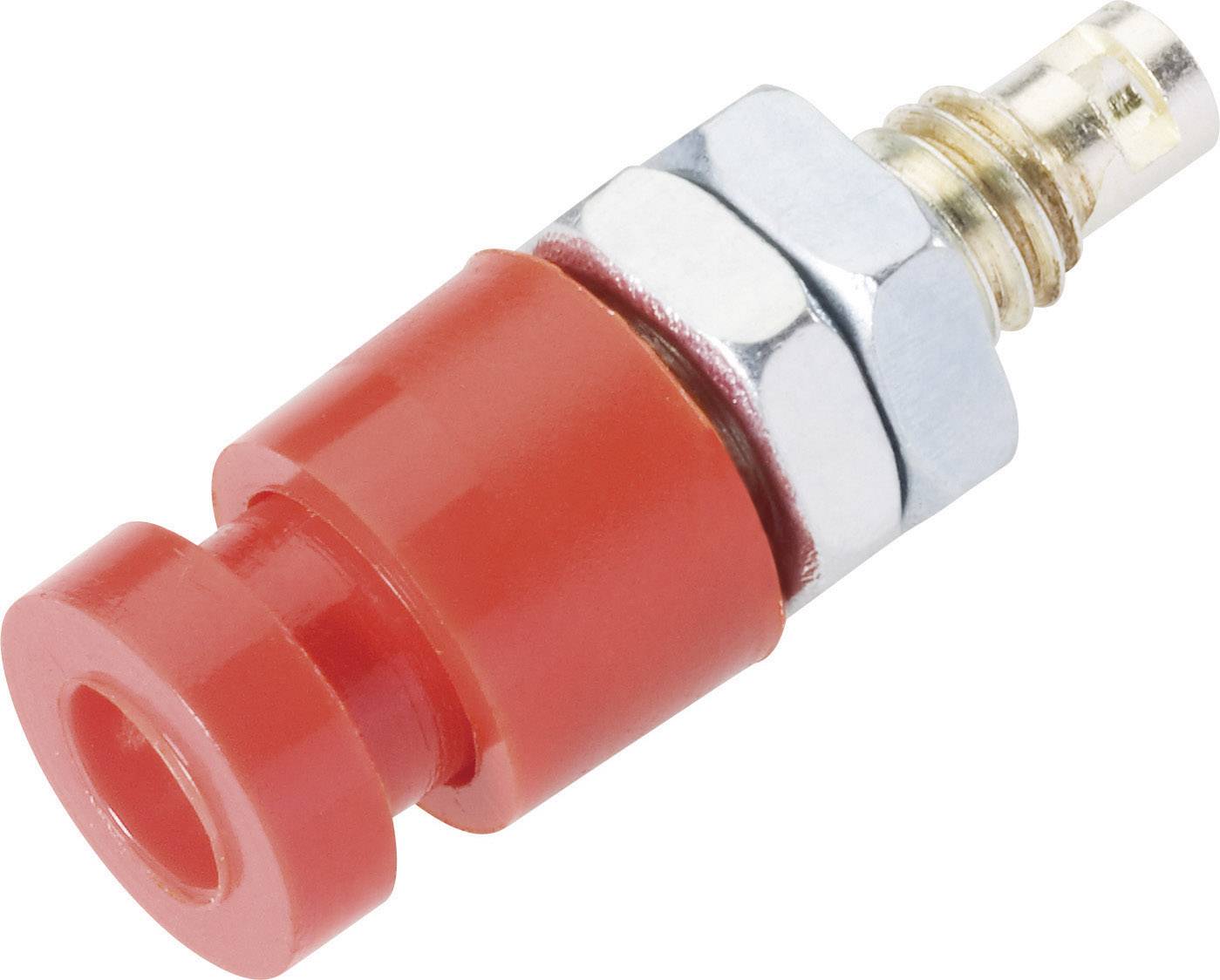 Schnepp EBU 2424 Laborbuchse Buchse, Einbau vertikal Stift-Ø: 2.4mm Rot