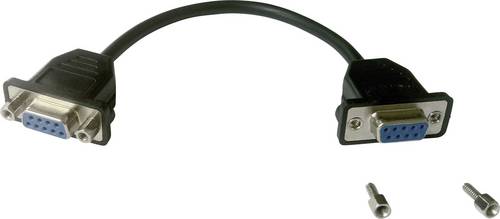 Seriell Anschlusskabel [1x D-SUB-Buchse 9pol. - 1x D-SUB-Buchse 9pol.] 20.00 cm Schwarz