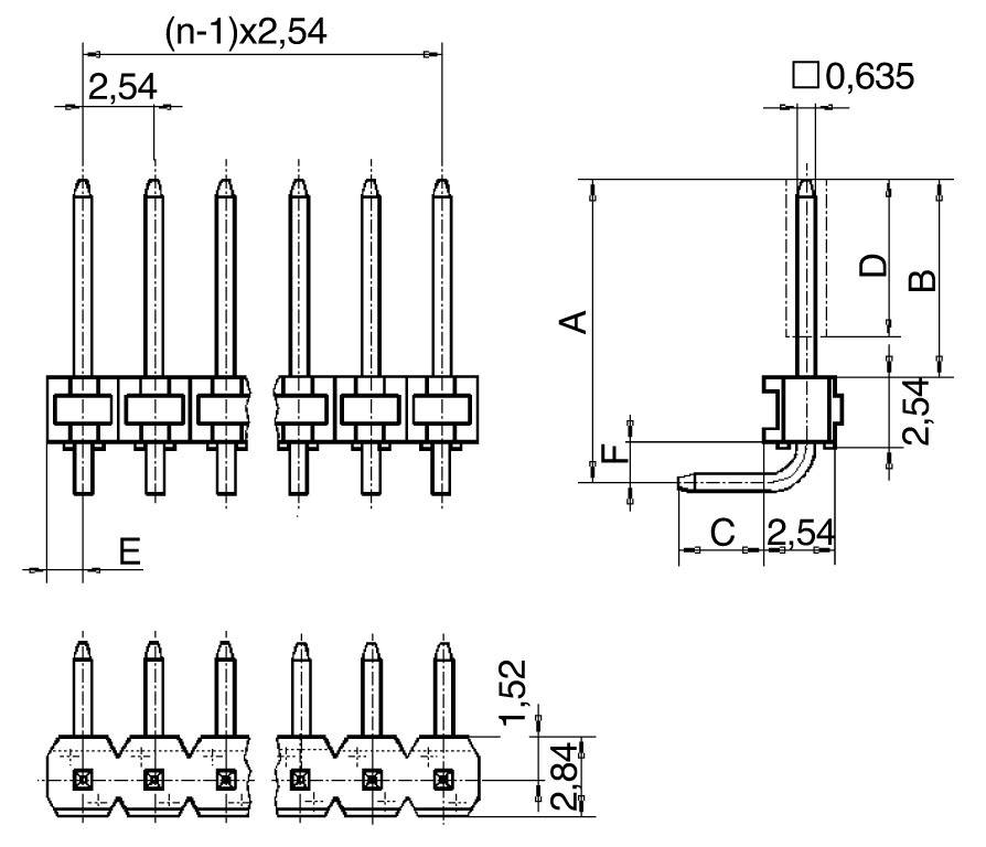 TRU Components Stiftleiste (Standard) Anzahl Reihen: 1 Polzahl je Reihe: 40 1580922