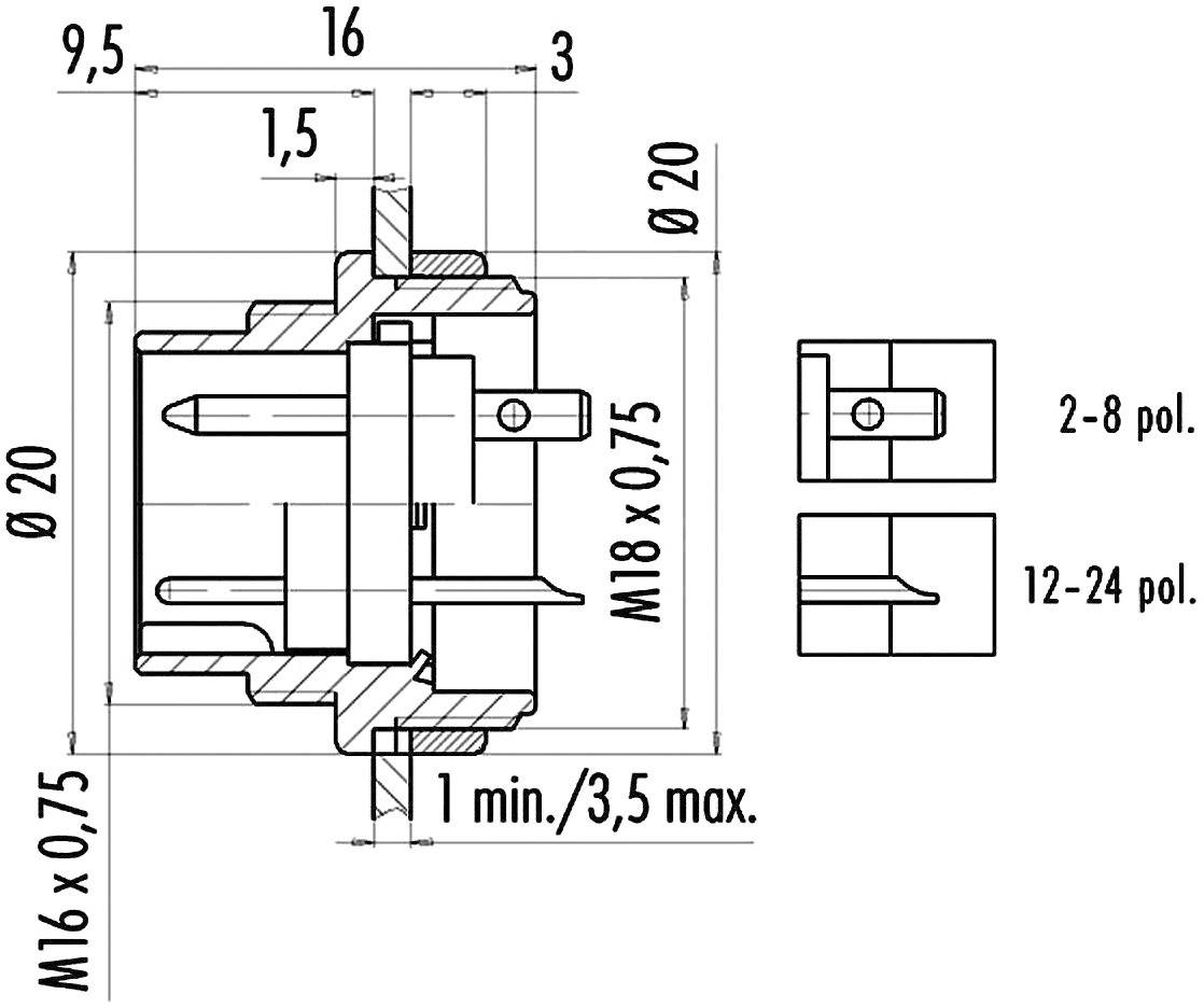 Binder 09-0473-00-08 Rundstecker Stecker, Einbau Gesamtpolzahl: 8 Serie (Rundsteckverbinder): 581 1St.