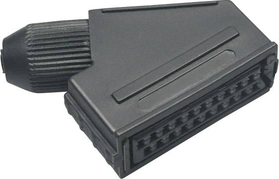 TRU Components 1578888 Scart-Steckverbinder Buchse, gewinkelt Schwarz