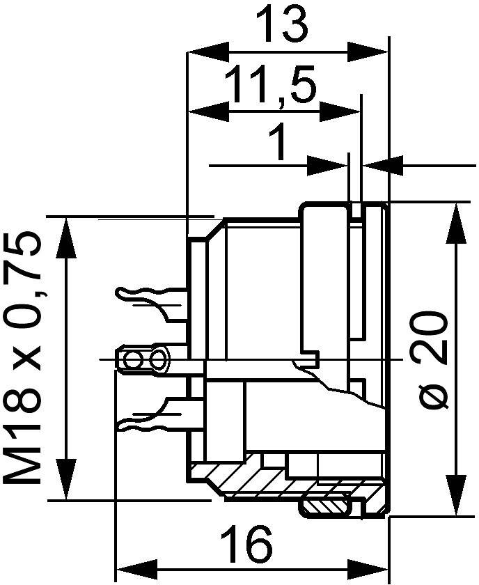 Amphenol T 3478 000 Rundstecker Buchse, Einbau Gesamtpolzahl: 7 Serie (Rundsteckverbinder): C091 1St.