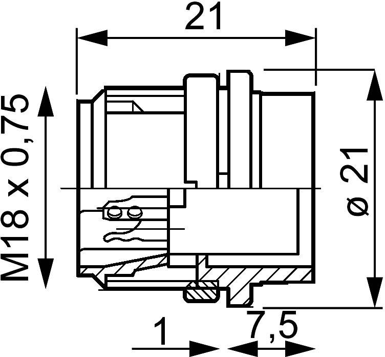 Amphenol T 3377 000 Rundstecker Buchse, Einbau Gesamtpolzahl: 5 Serie (Rundsteckverbinder): C091 1St.