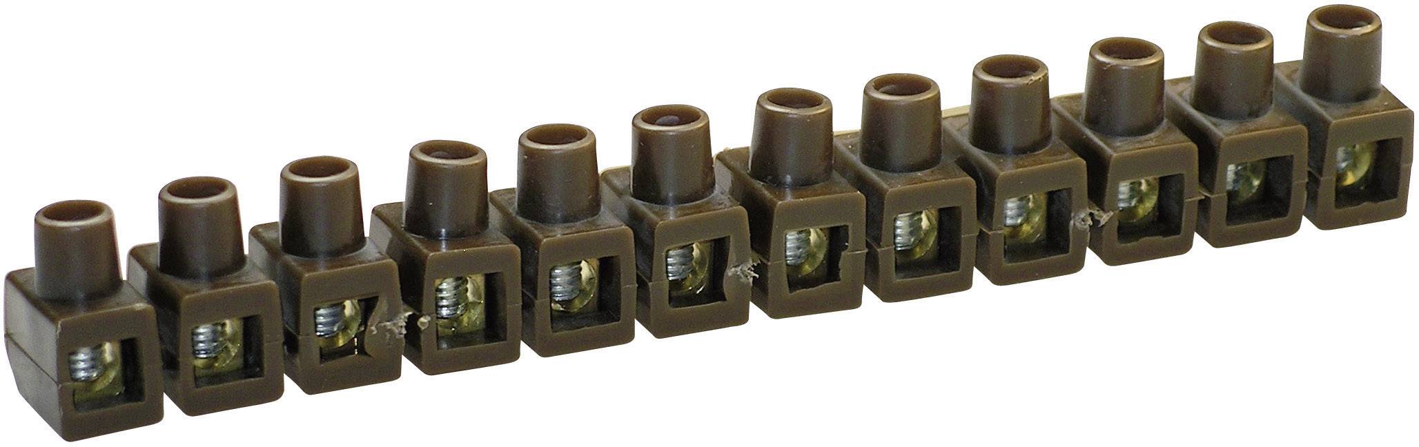 Kaiser 663/br Dosenklemme flexibel: 2.5-6mm² starr: 2.5-6mm² Polzahl: 12 Braun