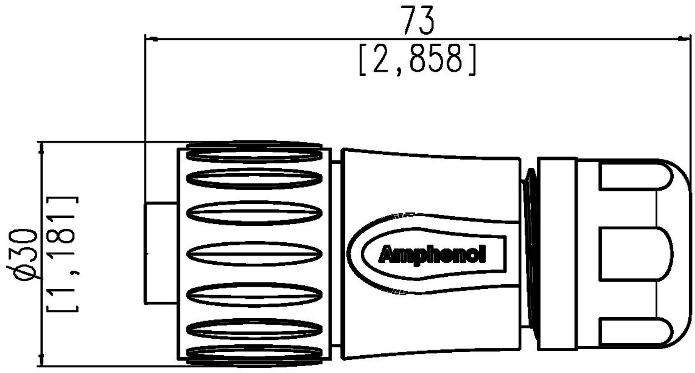 Amphenol C016 10D006 010 10 Rundstecker Kupplung, gerade Gesamtpolzahl: 6 + PE Serie (Rundsteckverbinder): C016 1St.