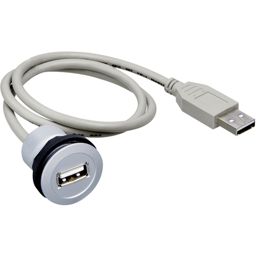 Wasserdichte USB 2.0 Buchsen & Kabel - Typ B: Wasserdichte USB Einbaubuchse  (TypB) mit Schnellverschluss (IP67)