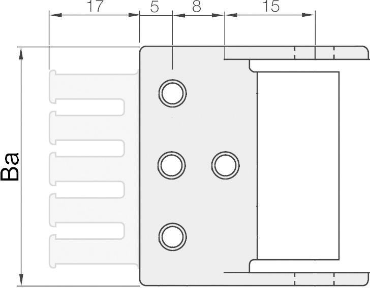Igus Easy Chain® E-Kette® E08 080.20.12PZ Anschlusselement Druckknopfprinzip 1 St.