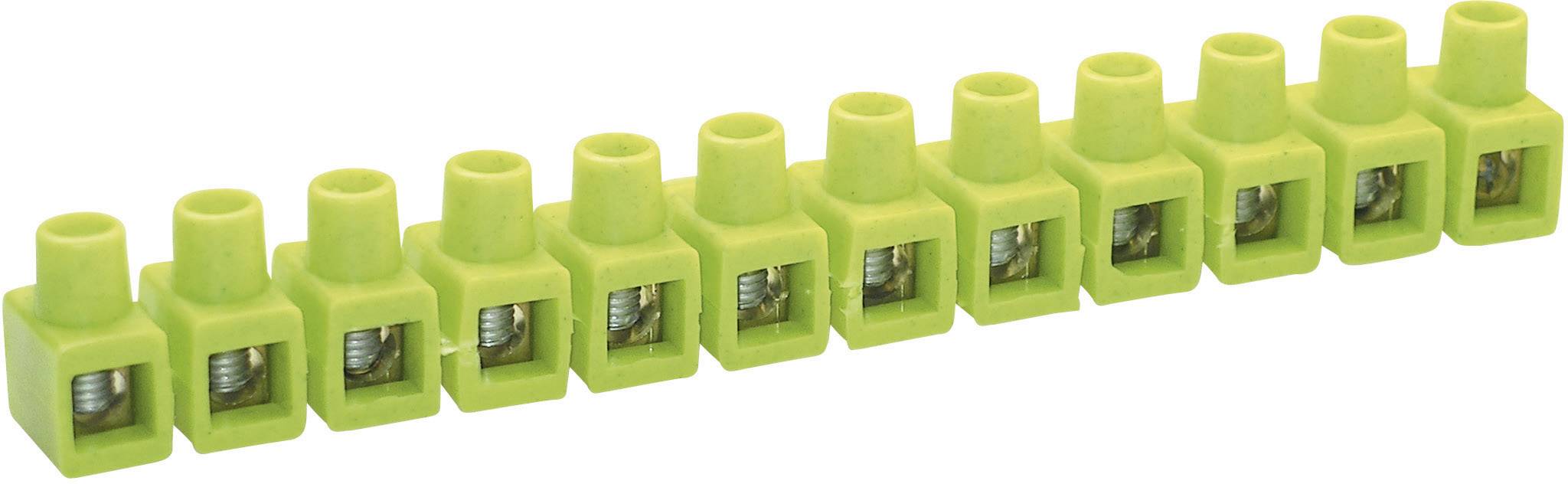 Kaiser 663/gegr Dosenklemme flexibel: 2.5-6mm² starr: 2.5-6mm² Polzahl: 12 Grün, Gelb