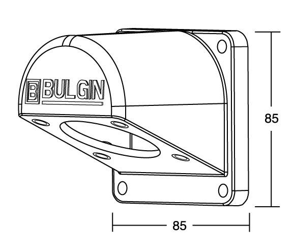 Bulgin PX0950 Rundstecker Aufbauadapter Adapter Serie (Rundsteckverbinder): PX09 1St.
