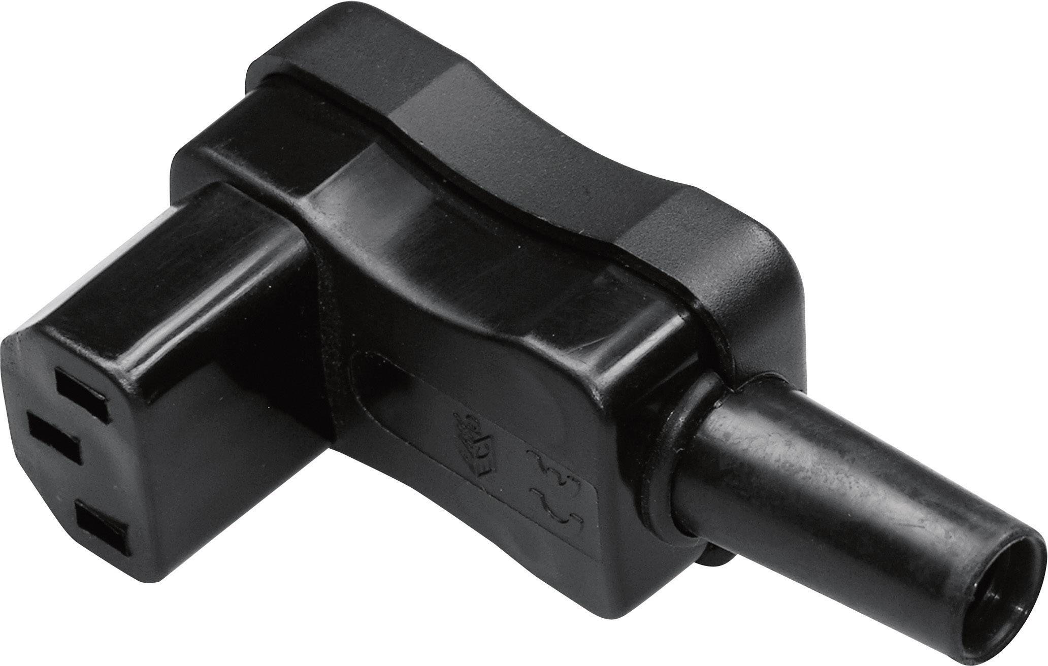 Kaiser Martin 798/sw/C Kaltgeräte-Steckverbinder 798 Buchse, gewinkelt Gesamtpolzahl: 2 + PE 10 A S