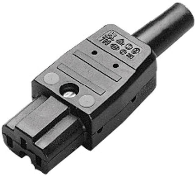 Kaiser 789/sw/C Heißgeräte-Steckverbinder 789 Buchse, gerade Gesamtpolzahl: 2 + PE 10 A Schwarz 1 S
