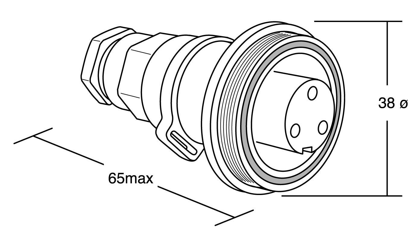 Bulgin PX0737/S Rundstecker Kupplung, gerade Gesamtpolzahl: 2 Serie (Rundsteckverbinder): PX 1 St.